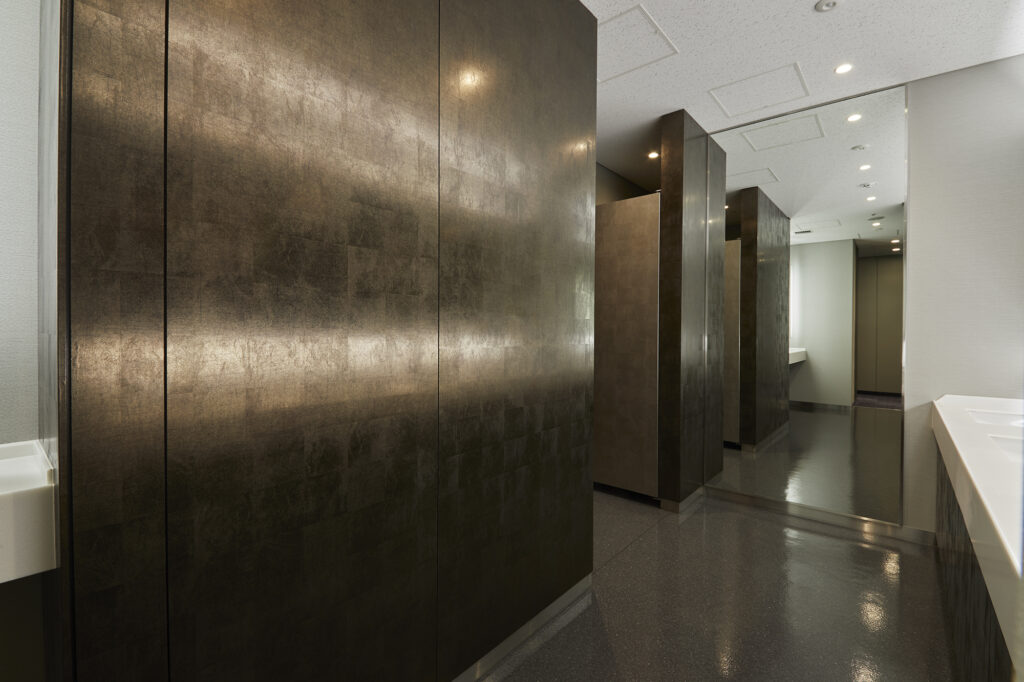 3M Architectural Film Wrap toilet cubicles 